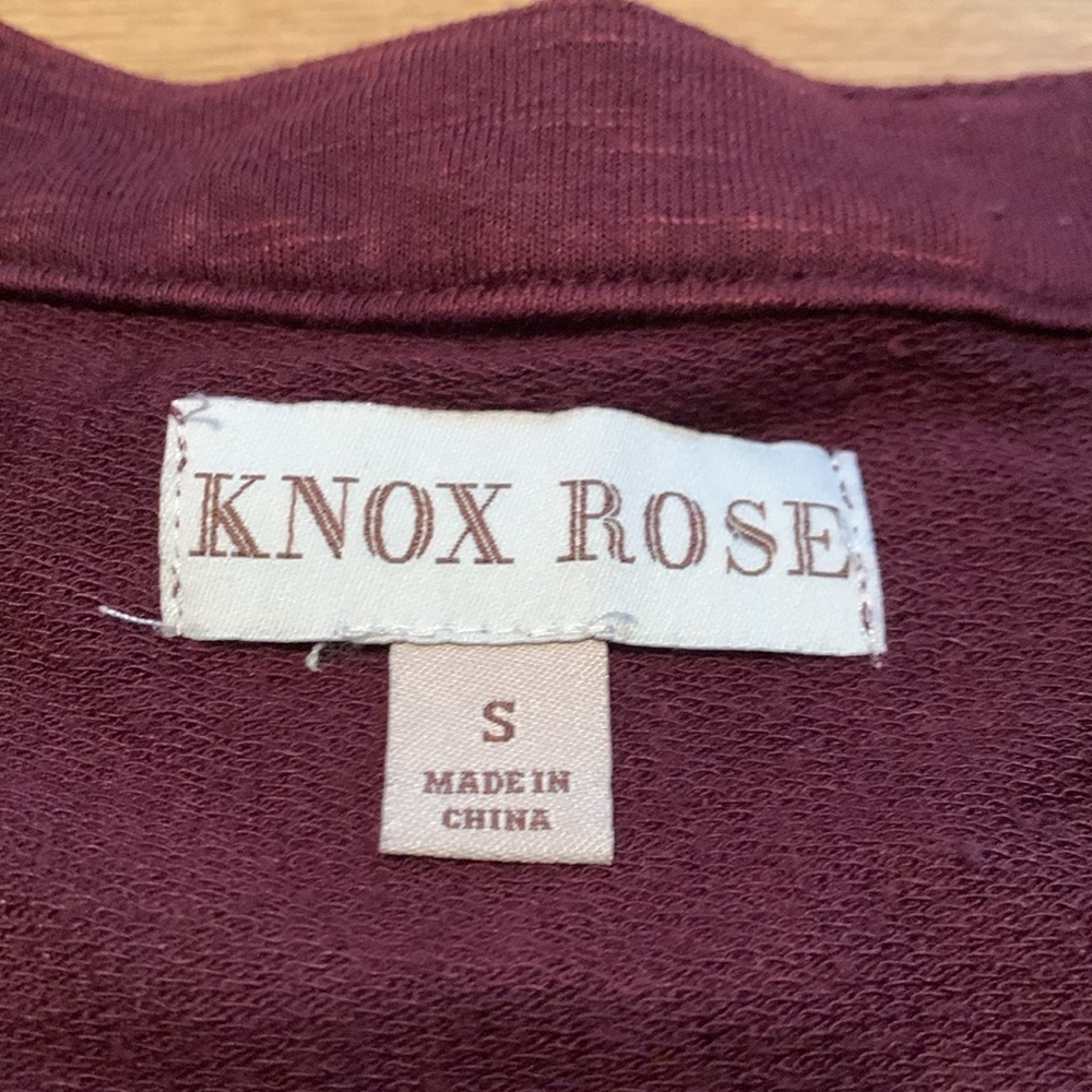 Knox Rose Studded Cold Shoulder Long Sleeve Maroon Blouse Women’s S - Picture 7 of 14